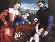 Lorenzo Lotto Giovanni della Volta with His Wife and Children china oil painting artist